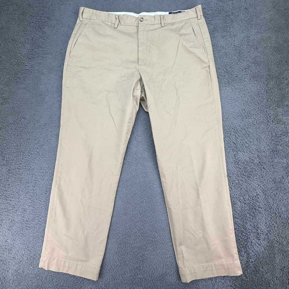 Polo‎ Ralph Lauren Chino Pants Mens 40x30 Tan Stretch Straight Fit Khakis